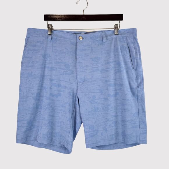 Peter Millar Mens Shorts Blue Shackleford Hybrid Chino Performance Golf Size 40 - Picture 1 of 8